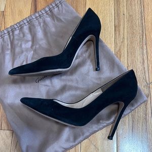 Gianvito Rossi Stiletto Black Suede Heels Size 36.5